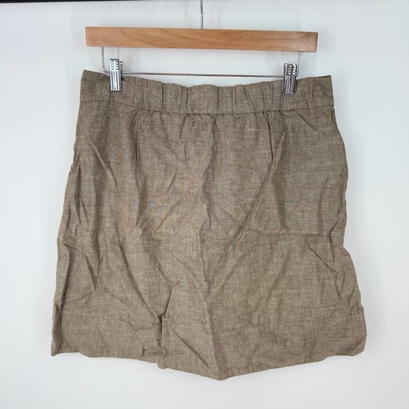 Eileen Fisher Cotton High Rise Drawstring Side Pocket Mini Skirt - Picture 2 of 3